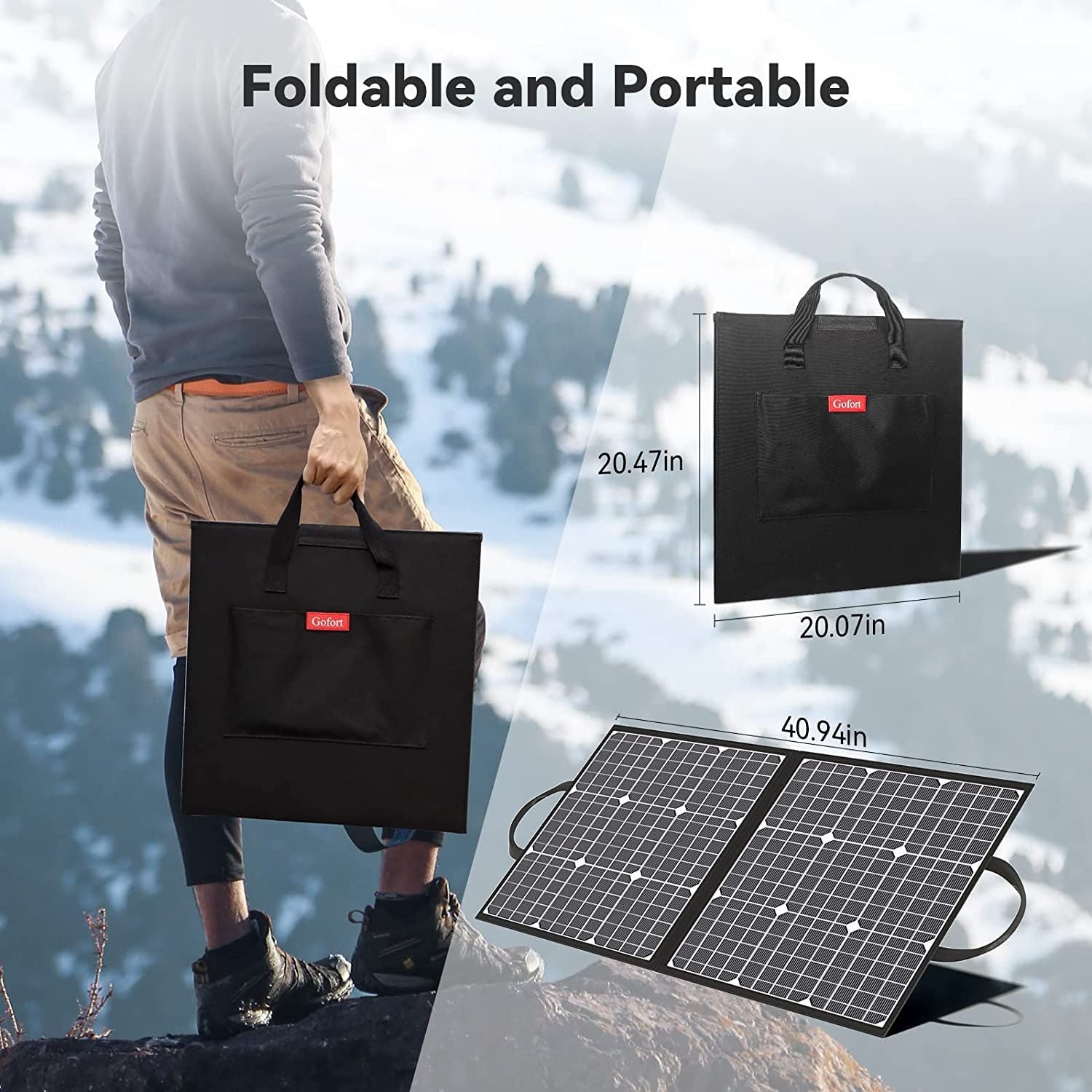 GOFORT 330W Portable Power Station;  299Wh Solar Generator Backup Power Compatible with 100W 18V Portable Solar Panel;  Foldable Solar Charger with USB;  18V DC;  QC 3.0 Output - JM Variety Store